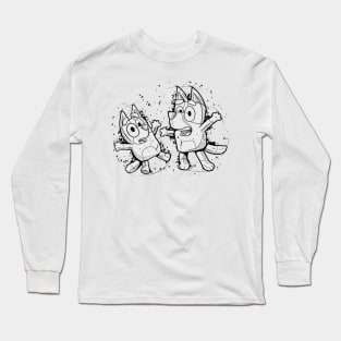 bluey happy Long Sleeve T-Shirt